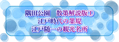 隅田公園　散策解説版① 江戸時代の墨堤 江戸随一の観光名所